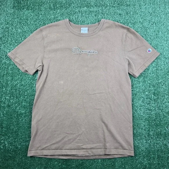 Champion Mens Desert Graphic T-Shirt Brown Rainbow Cactus Script Logo Small - Picture 3 of 8